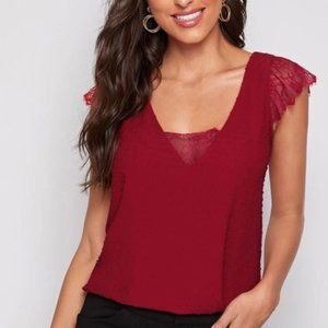 NEW scalloped lace blouse